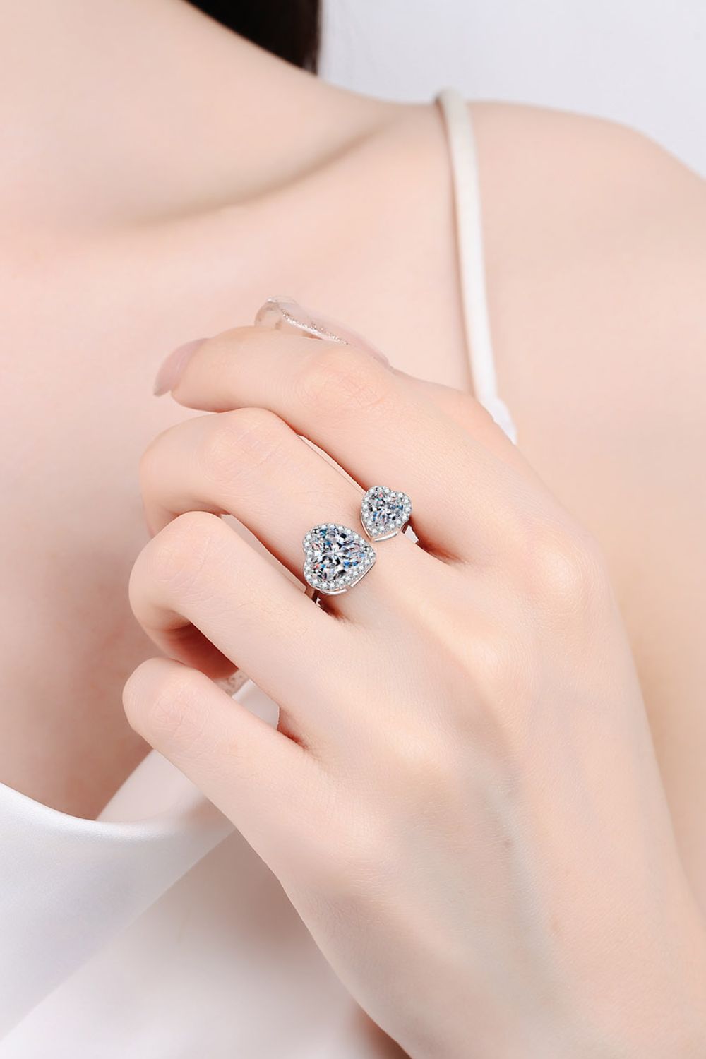 Heart-Shape Moissanite Ring