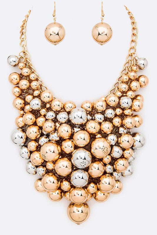 Beads Statement Necklace Set