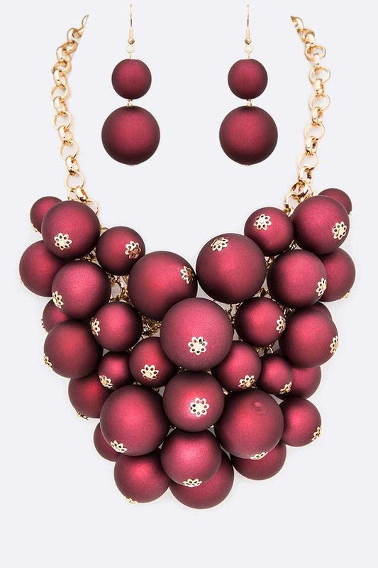 Matted Beads Necklace Set