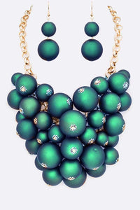 Matted Beads Necklace Set