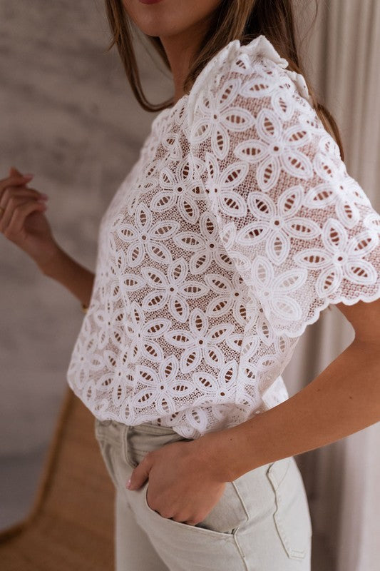 Crochet Flower Blouse