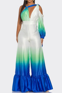 Ocean Satin Jumpsuit