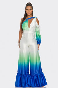 Ocean Satin Jumpsuit