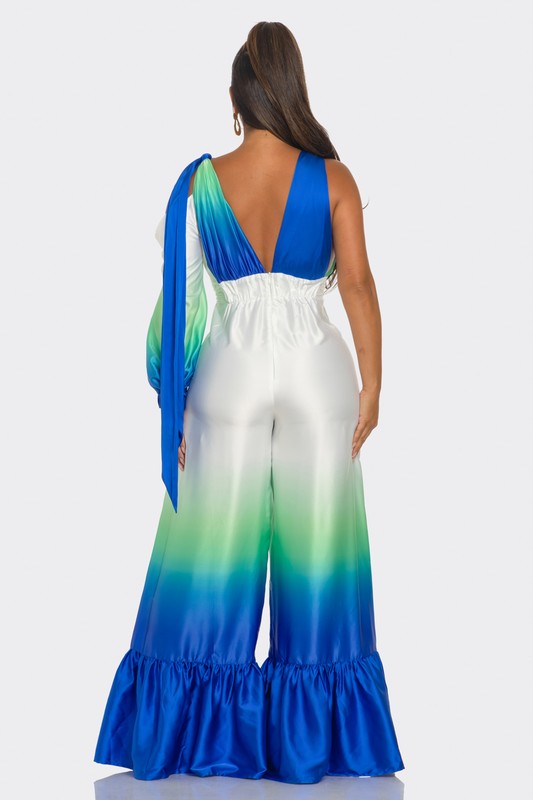 Ocean Satin Jumpsuit