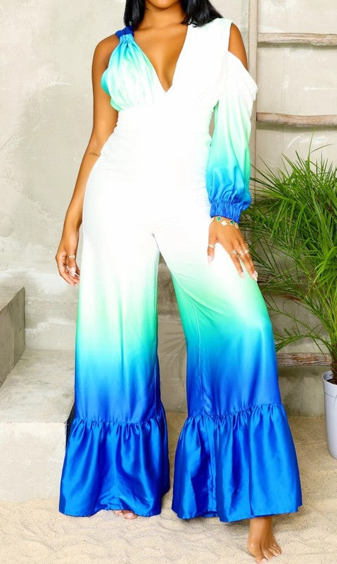 Ocean Satin Jumpsuit