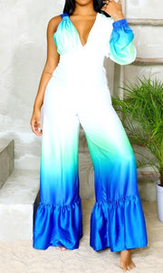 Ocean Satin Jumpsuit