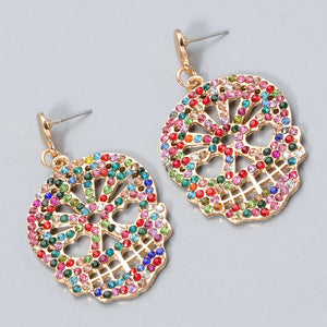 Skull Rhinestone Earrings