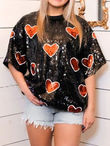 Sequin Heart Top