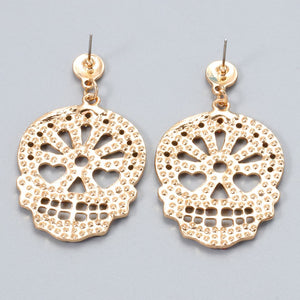 Skull Rhinestone Earrings