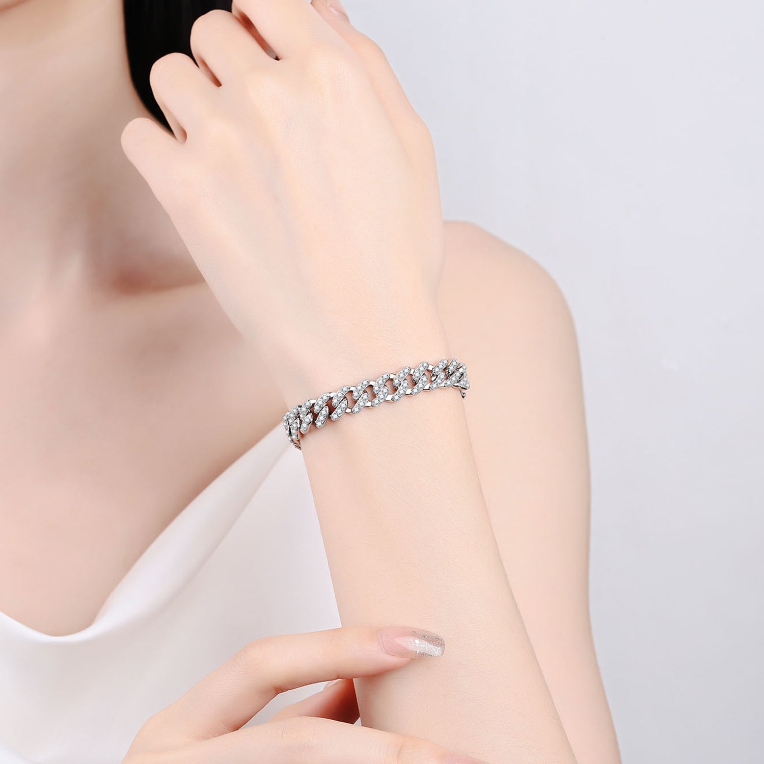 Moissanite 925 Silver Bracelet