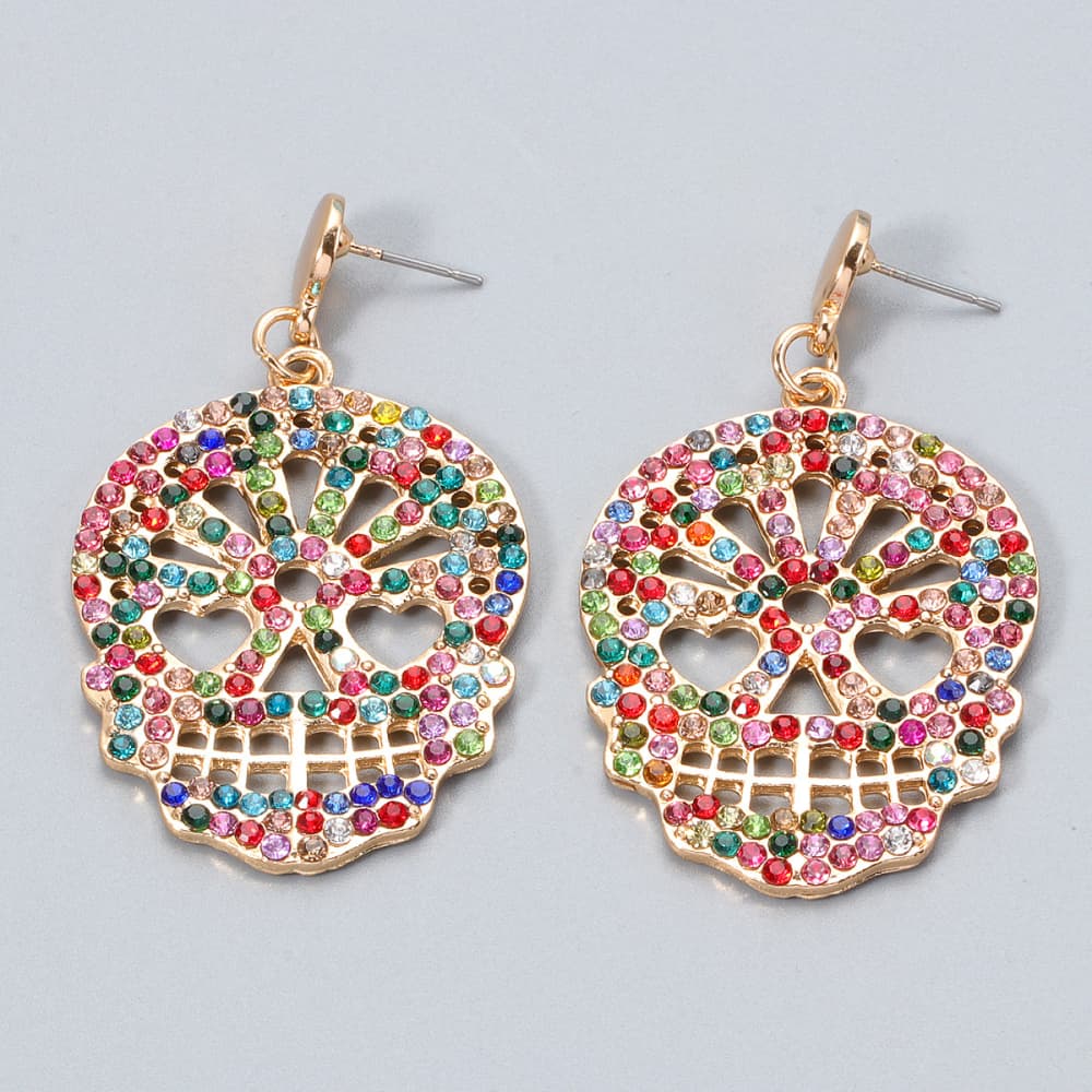 Skull Rhinestone Earrings