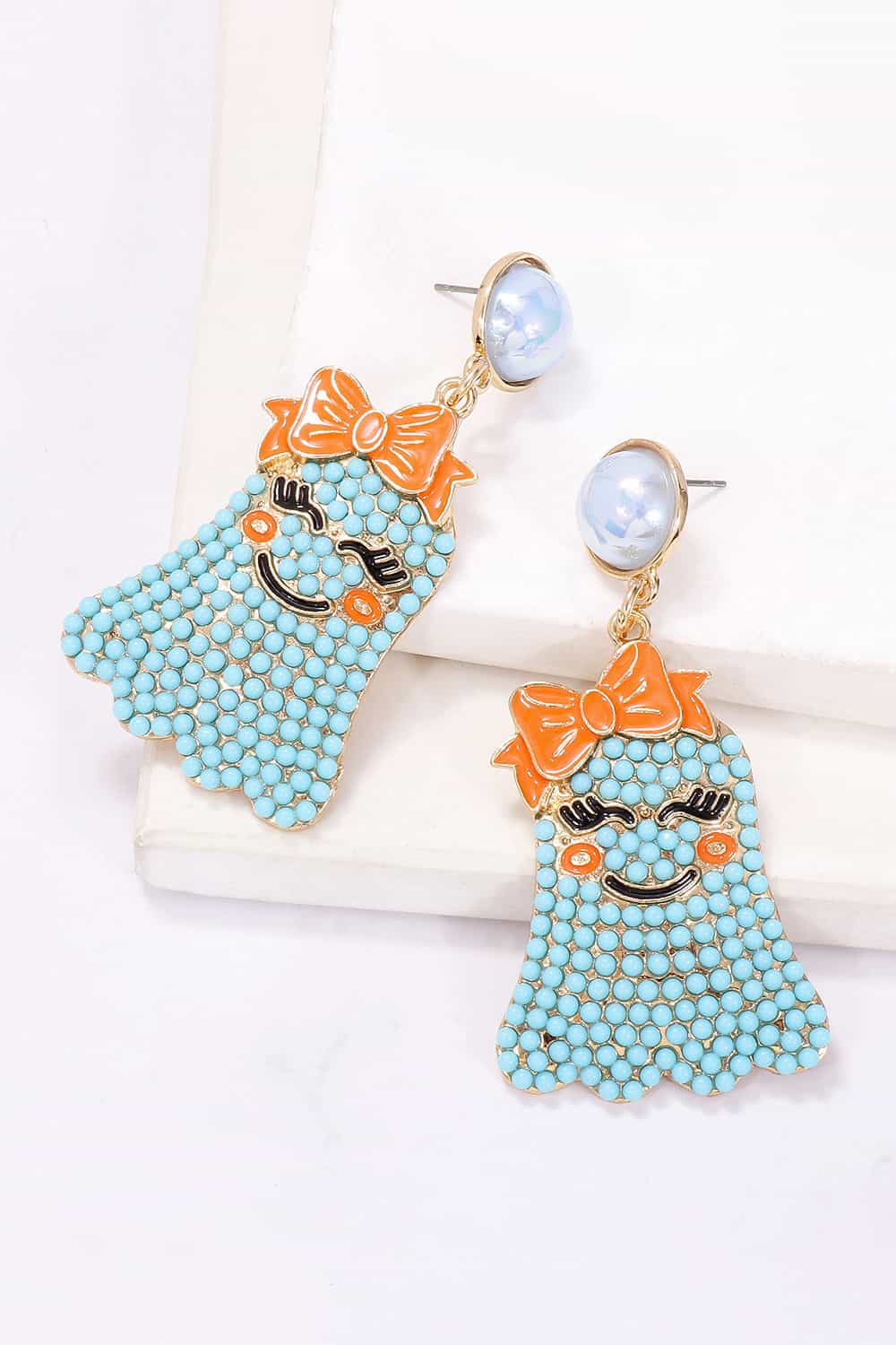 Smiling Ghost Pearl Earrings