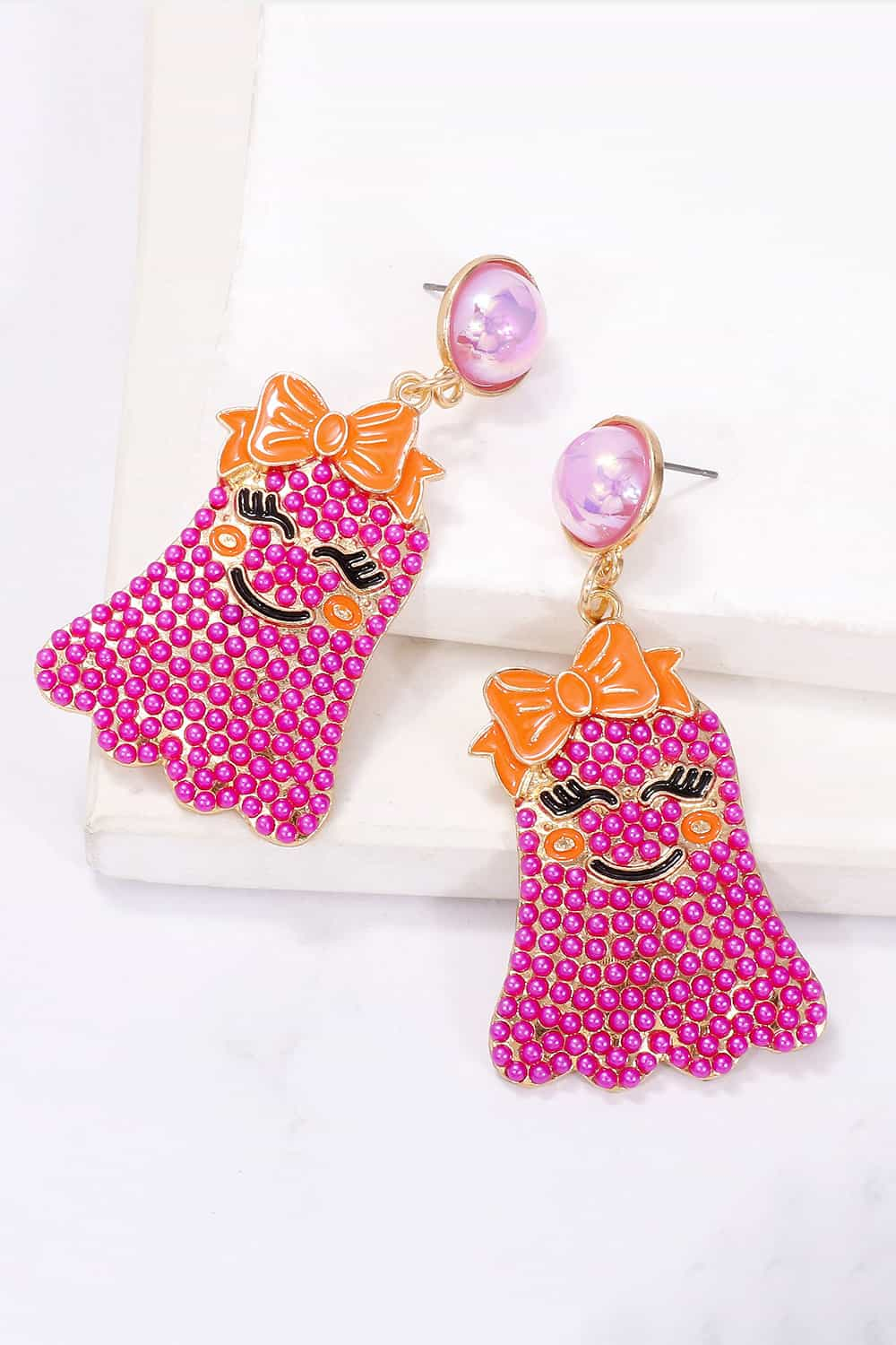 Smiling Ghost Pearl Earrings