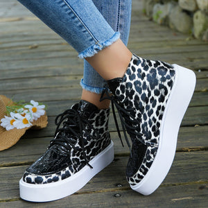 Leopard Platform Sneakers