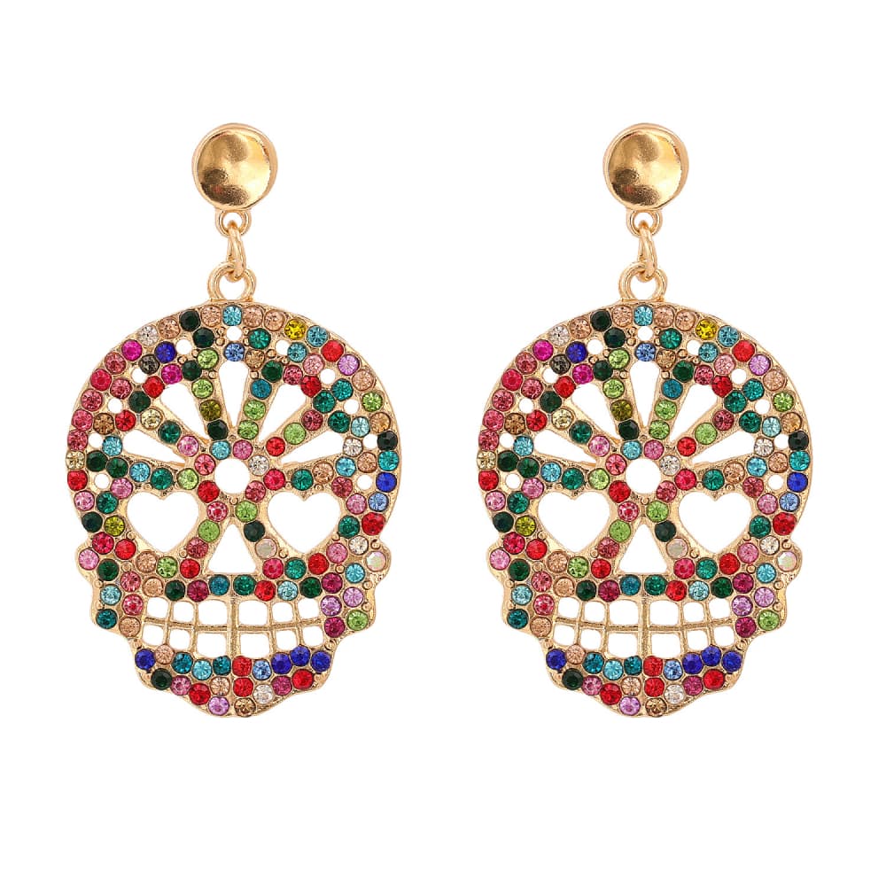 Skull Rhinestone Earrings