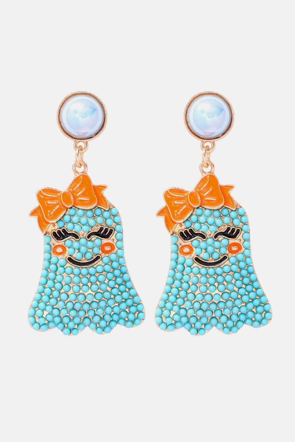 Smiling Ghost Pearl Earrings