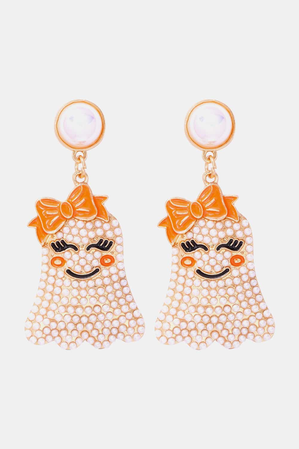 Smiling Ghost Pearl Earrings