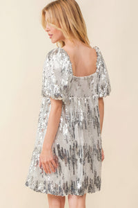 Sequin Babydoll Dress