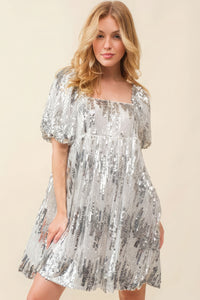 Sequin Babydoll Dress