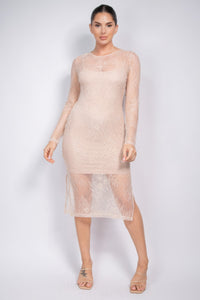 Lace Rhinestone Dress