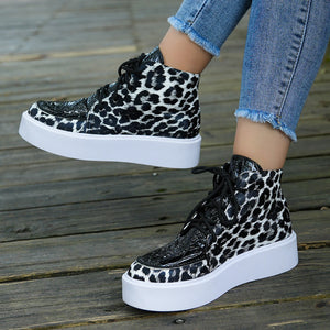 Leopard Platform Sneakers