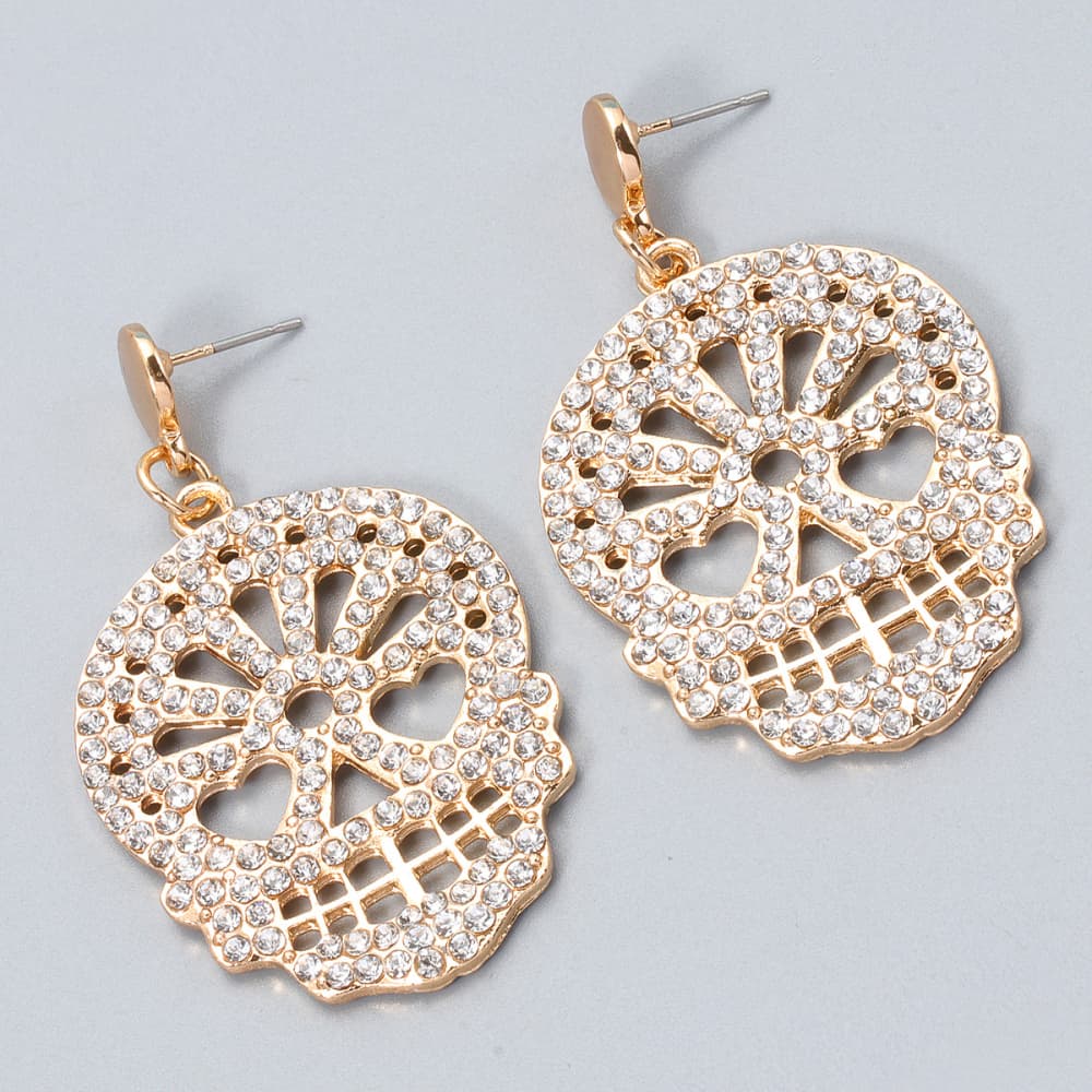 Skull Rhinestone Earrings