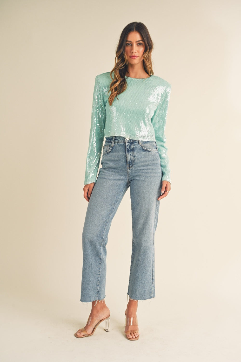 Mabel Sequin Top (mint)