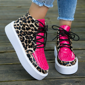 Leopard Platform Sneakers