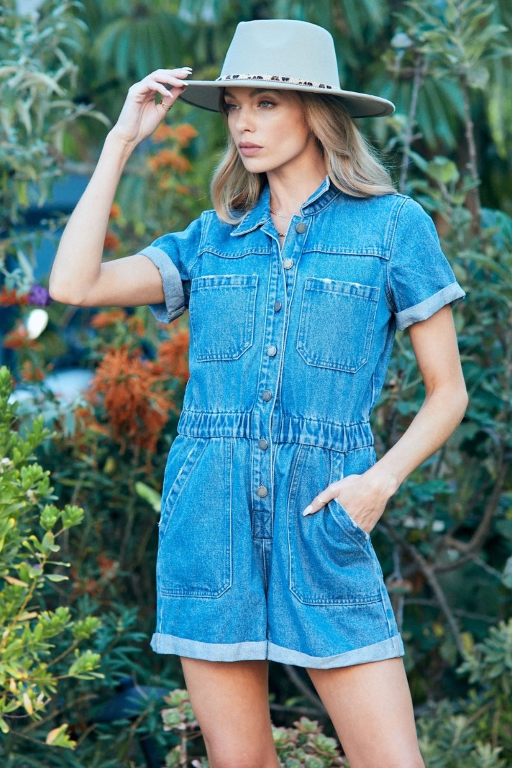 Carla Denim Romper