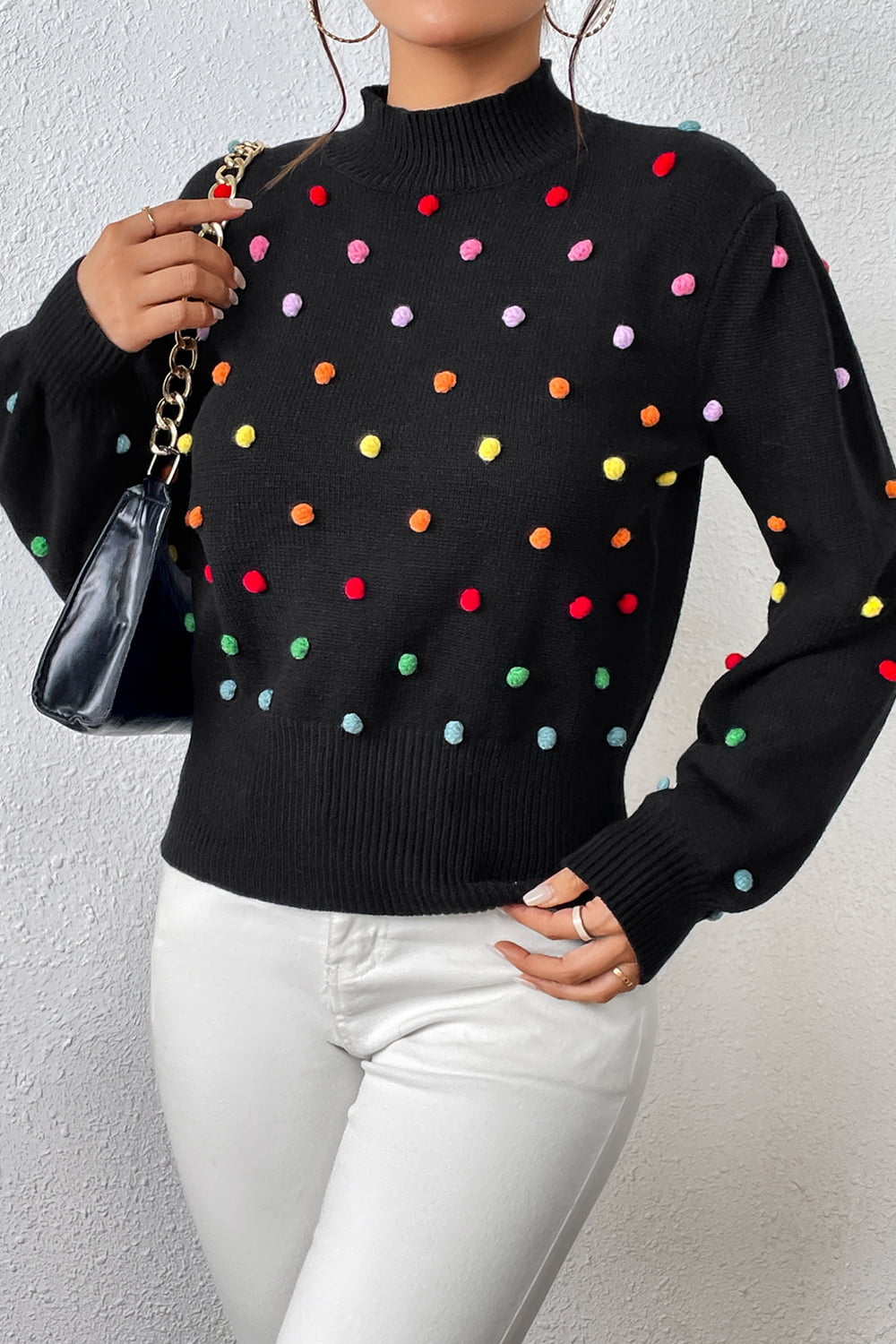 Pom-Pom Pullover Sweater