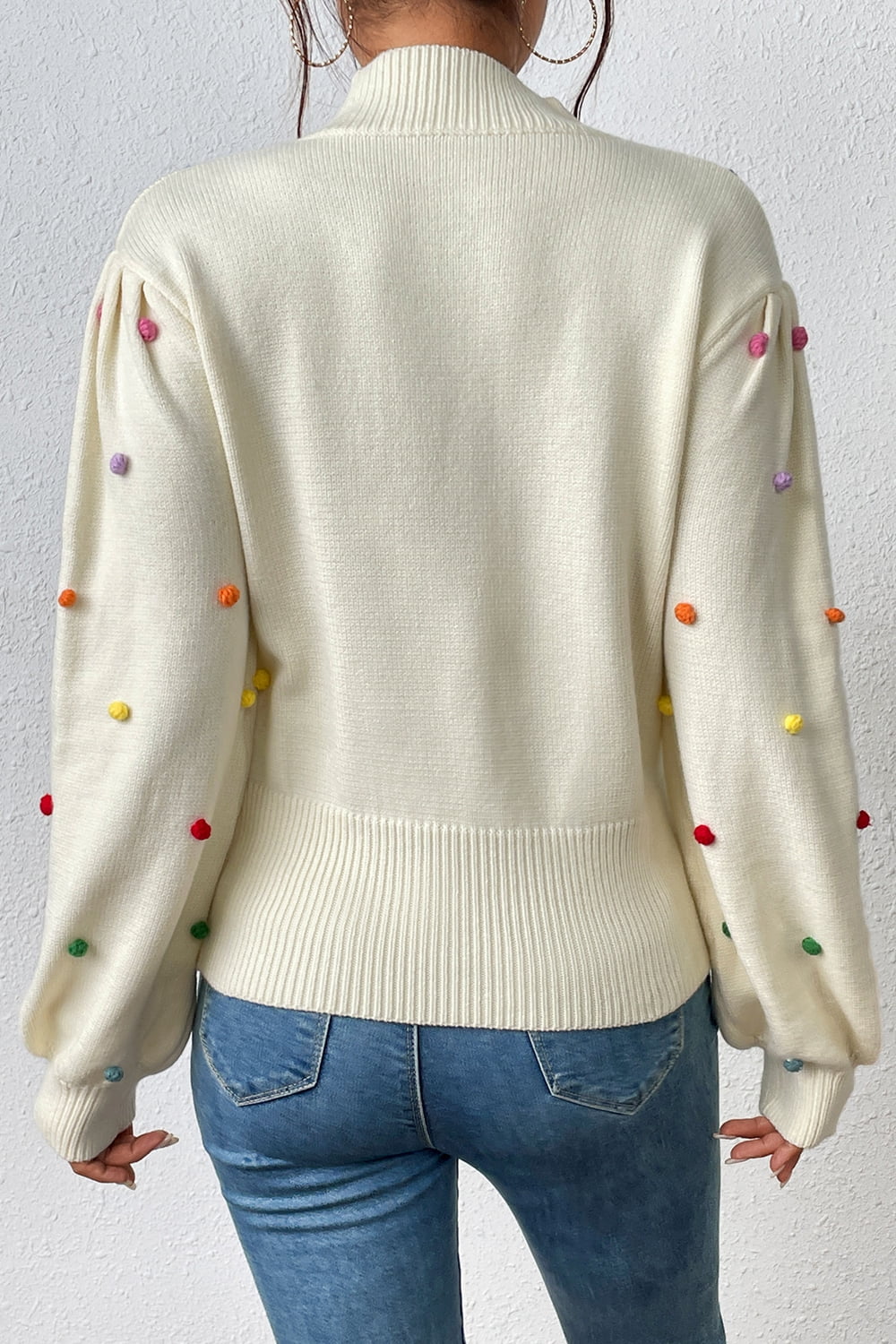 Pom-Pom Pullover Sweater