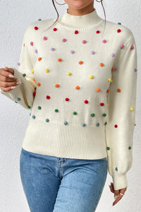 Pom-Pom Pullover Sweater