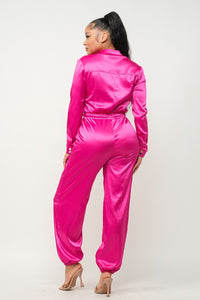 Viviana Fuchsia Jumpsuit