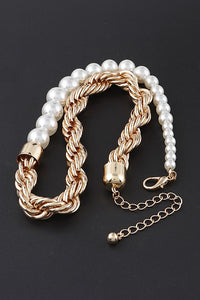 Pearl and Rope Necklace