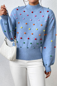 Pom-Pom Pullover Sweater