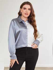 Plus Two-Tone Shirt